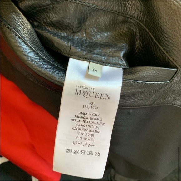 ❤️SOLD❤️Alexander McQueen black leather men jacket - Picture 8 of 8